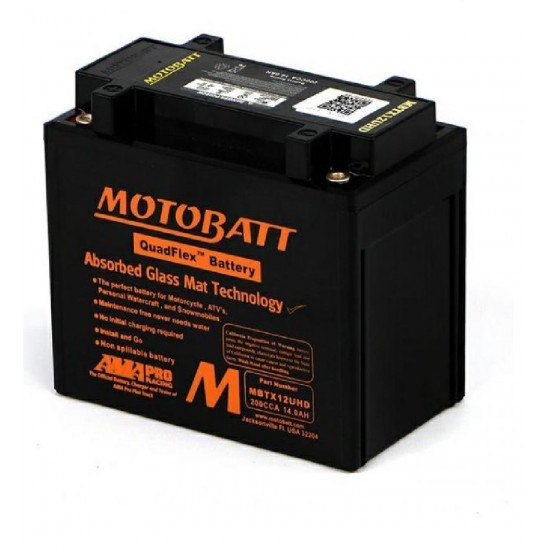 Μπαταρία MOTOBATT MBTX12UHD - GEL | 14AH / Volt:12 / EN:200 / Πολικότητα: Αριστερά και Δεξιά +